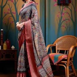 PAMPER YOURSELF Floral Handloom Saree-picture-29