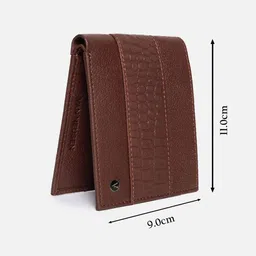 Van Heusen Men Textured Leather Two Fold Wallet image 4