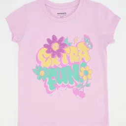 Pantaloons Junior Girls Floral Applique T-shirt-image-70