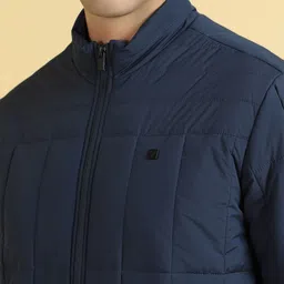 Allen Solly Men Stand Collar Striped Casual Padded Jacket image 5