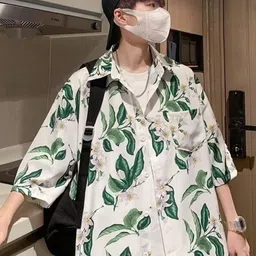 KPOP Men Original Floral Printed Casual Shirt-picture-28