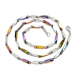 APUNKA D FASHION Men Stainless Steel Silver-Plated Minimal Chain-picture-28