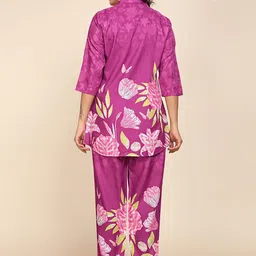 Maheshwar Printed Shirt Collar Tunic & Trousers Co-Ords image 4