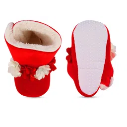 Daizy Infant Girls Small Floral Design Booties image 4