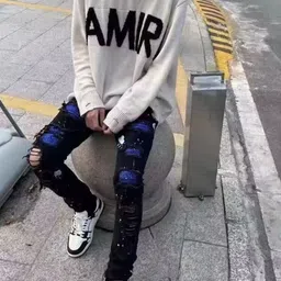 KPOP Men Typography Printed Sweater image 1