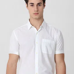 Mufti Men Slim Fit Solid Spread Collar Casual Shirt-picture-41