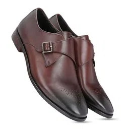 Harrykson London Men Formal Monk Shoes Italian Leather Single FormalShoe image 5