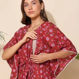 zelena Women Floral Print Kaftan & Pants Set image 5