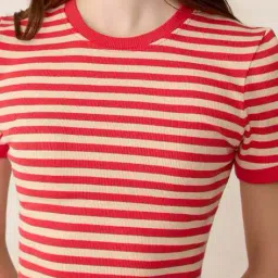 outzidr Women Striped Slim Fit Top image 5