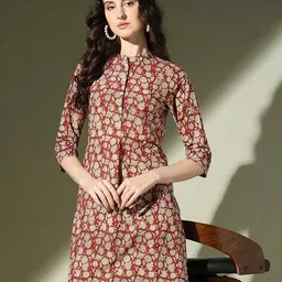 indie picks Handblock Print Cotton Kurta image 5