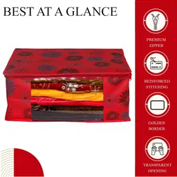 AMAK INC Red Fabric Multi-Utility Wardrobe Organisers image 3