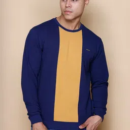 MOUNTAIN COLOURS Men Colourblocked Cotton Sweatshirt-picture-39