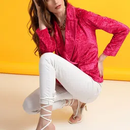 Golden Kite Self Design Shawl Collar Double-Breasted Blazer image 2