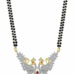 ADITYA COLLECTION White Stone Studded Mangalsutra Set-picture-18