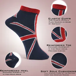 MJE Men Pack Of 5 Patterned Ankle Length Socks image 2