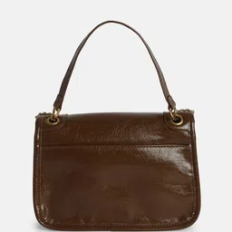 HAUTE SAUCE by Campus Sutra Women Textured Structured Leather Satchel Bag image 2