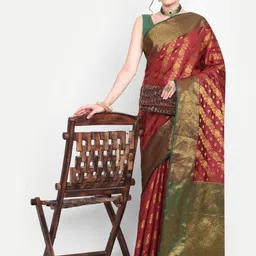 jayant creation Red Art Silk Barasi Sarees-picture-25