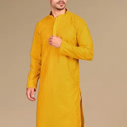 here&now x sanwara Sanwara Men Chikankari Kurta-picture-31