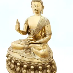 Exotic India Gold-Toned Buddha Idol Showpiece-picture-34
