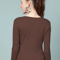 Maheshvi Women Ribbed Round Neck Long Sleeves Top image 2