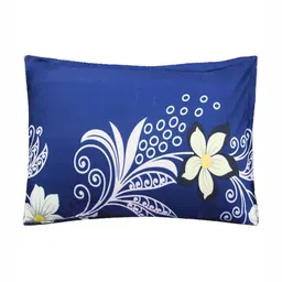 Aura Blue & White Striped 144 TC 2 Queen Bedsheet with 4 Pillow Covers image 5