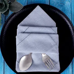 fingercraft Blue 6 Pieces Pure Cotton Table Napkins image 4