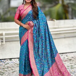 all about you Paisley Printed Zari Patola Saree-picture-38