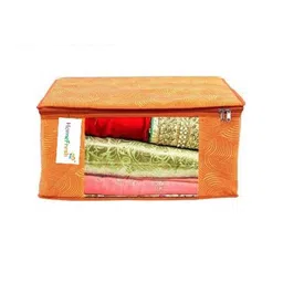Home Fresh Set of 2 Orange Printed Saree Organizers image 4