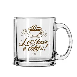1219 Avenue Transparent Text or Slogans Printed Glass Glossy Cup 330 ml-picture-23