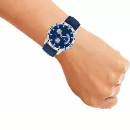 SZN Men Dial & Leather Straps Analogue Watch Aveo leather BlueSZNN36514400 image 3