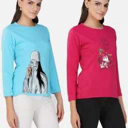 Metronaut Women 2 Printed Bio Finish T-shirt image 3