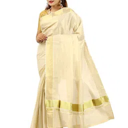 Rst R Selvamani Tex Zari Pure Cotton Kasavu Saree image 2