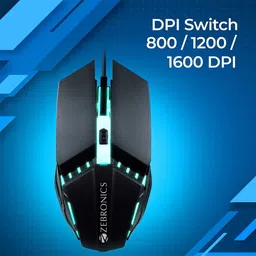 ZEBRONICS Zeb Phero with DPI Switch Wired Ambidextrous Optical Gaming Mouse Wired Ambidextrous Optical Gaming Mouse image 2
