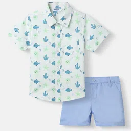 Nauti Nati Boys Printed Shirt with Shorts-picture-14