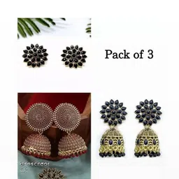 HHJEWELRY Multi Brass Earrings-picture-35