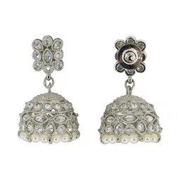 SALONI FASHION JEWELLERY Floral Jhumkas Earrings image 3
