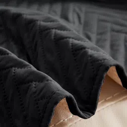 HOUSE OF QUIRK Black Printed Recliner Single Seater Quilted Water-Repellent Sofa Mat image 5