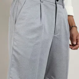 Campus Sutra Men Mid-Rise Tailored Straight-Fit Shorts image 4