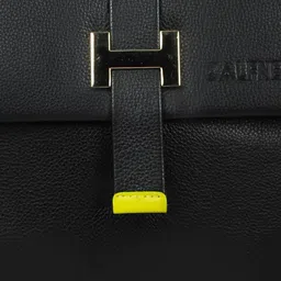 CALFNERO Men Black Messenger Bag image 5