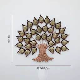 jasolika creations Big 2 Layer Pipal Tree Multicolour Iron Wall Art With Led image 2
