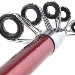 abirs 7 feet / 210cm Fishing rod and reel set with fish lure frog bait Red Fishing Rod image 2