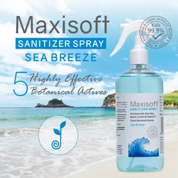 maxisoft Sanitizer Spray (Sea Breeze) 500 ml | Aloe & Neem | Paraben Free Sanitizer Spray image 2