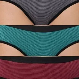 RedRose Women Pack Of 3 Solid Cotton Hipster Briefs Hiramoti image 4