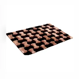 Shopgallery Brown & Black Geometric Printed Anti Skid Carpet image 5