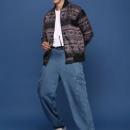 SHOWOFF Men Windcheater Longline Bomber Jacket image 5