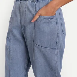 AngelFab Women Jean Mom Fit High-Rise Cotton Jeans image 5