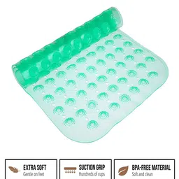 Kuber Industries Green Set Of 2 Hole Anti-Skid Bathroom Mat image 5