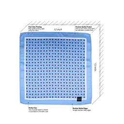 PELUCHE Men Blue & Red Printed Pocket Square image 4