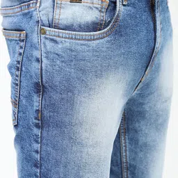 HIGHLANDER Men Blue Slim Fit Clean Look Heavy Fade Stretchable Jeans image 2