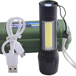 gami Tactical Flashlight + Desk Lamp with Gift Box Focus Zoom Torch Light with 3 Modes Adjustable for Emergency and Activities EDC 911 6 hrs Torch Emergency Light image 4